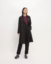 The Italian Wool Modern Trench | Black