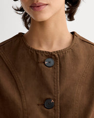 The Denim Barrel Jacket | Cocoa