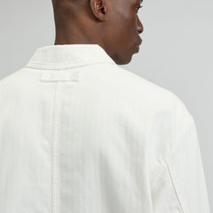 The Organic Cotton Herringbone Utility Jacket | Bone