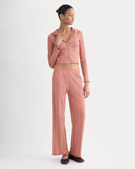 Lounge Rib Hoodie | Ash Rose