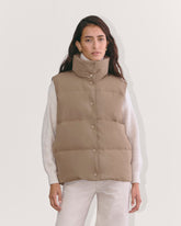 The Puffer Vest | Taupe Grey