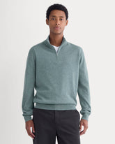 Cashmere Quarter Zip Sweater | Denim Blue