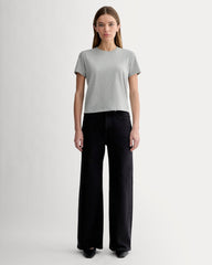 The Box-Cut Tee in Essential Cotton | Heathered Grey | No Pocket