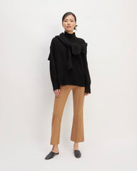 The Cashmere Oversized Turtleneck | Black
