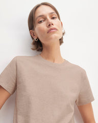The Box-Cut Tee in Essential Cotton | Burnt Sugar | No Pocket