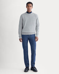 Midweight Cashmere Crew | Heathered Grey