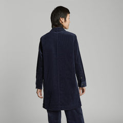 The Corduroy Long Shirt Jacket | Deep Navy