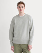 Luxe Merino Double-Knit Sweater | Heathered Grey