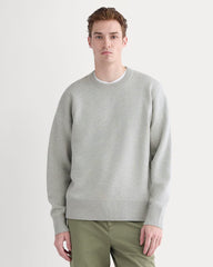 Luxe Merino Double-Knit Sweater | Heathered Grey
