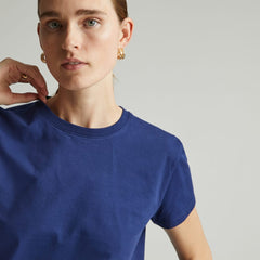 The Box-Cut Tee in Essential Cotton | Ocean Cavern | No Pocket