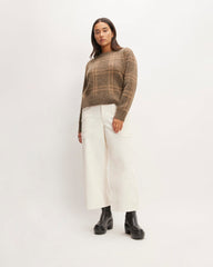The Alpaca Cropped Crewneck Sweater | Cocoa / Tiger's Eye