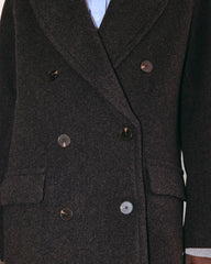 The Double-Breasted Coat in Wool | Heather Charcoal
