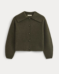 Fisherman Cardigan in Wool Cashmere | Heather Beech