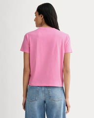 The Box-Cut Tee in Essential Cotton | Deep Pink | No Pocket