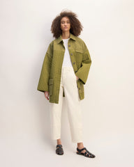 The Everlane x Marques' Almeida Canvas Patchwork Jacket | Moss Green