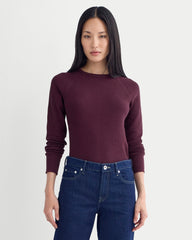 Slim-Fit Crew in Cozy Waffle | Heathered Port Royale