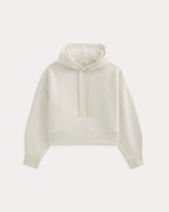 Cropped Luxe Fleece Hoodie | Bone
