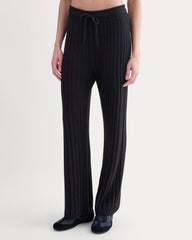 Straight-Leg Pant in Wool Cashmere | Black