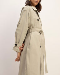 The ReNew Long Trench Coat | Trench Coat Khaki