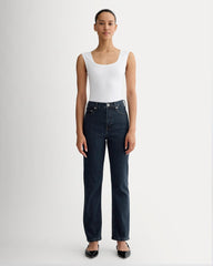 The High-Key Stovepipe Jean | Dark Indigo