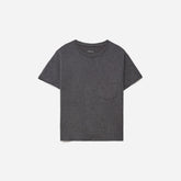 The Box-Cut Tee in Essential Cotton | Charcoal | Pocket