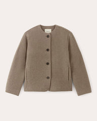 The Cocoon Coat in Wool | Taupe
