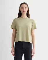 The Box-Cut Tee in Cotton Linen | Eucalyptus