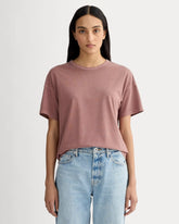 The Boyfriend Tee in Essential Cotton | Brown Garment Dye