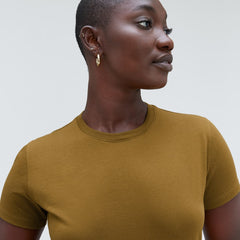 The Box-Cut Tee in Essential Cotton | Tapenade | No Pocket