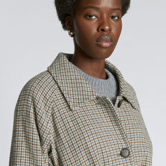 The Italian ReWool® Trench | Pewter Houndstooth
