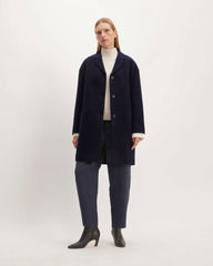 The Italian ReWool® Cocoon Coat | Navy