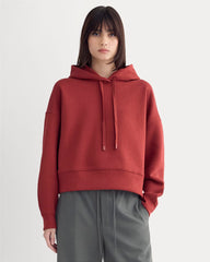 Cropped Luxe Fleece Hoodie | Merlot