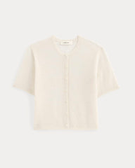 The Air Alpaca™ Short-Sleeve Cardigan | Birch