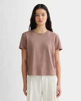 The Box-Cut Tee in Cotton Linen | Rose Dusk