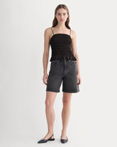 The Long A-Line Denim Short | Night