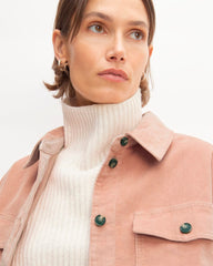 The Corduroy Oversized Shirt Jacket | Blush Pink
