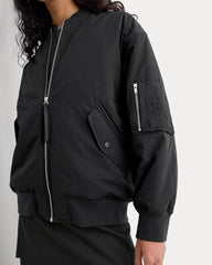 Renew Oversized Puffer Bomber | Black