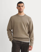 Luxe Merino Double-Knit Sweater | Taupe Melange