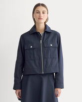 The Cropped Utility Jacket | Navy