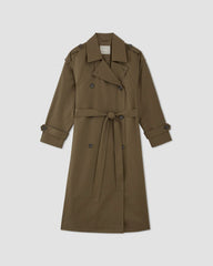 The Cotton Long Trench Coat | Beech