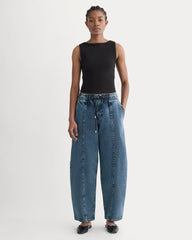 The Drawstring Baggy Jean | Mid Indigo