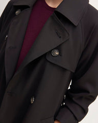 The Italian Wool Modern Trench | Black