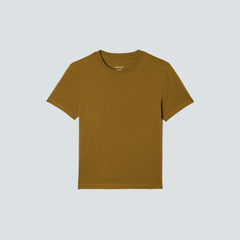 The Box-Cut Tee in Essential Cotton | Tapenade | No Pocket