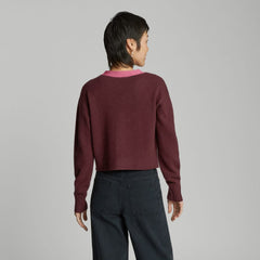 The Cashmere Cardigan | Tawny Port / Bubblegum