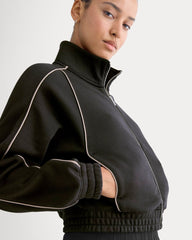Luxe Fleece Track Jacket | Black