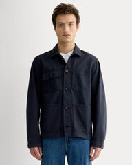 The Denim Utility Jacket | Garment-Dyed Navy