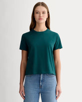 The Box-Cut Tee in Essential Cotton | Dark Sea | No Pocket