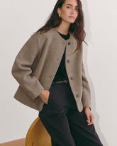 The Cocoon Coat in Wool | Taupe