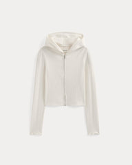 Lounge Rib Hoodie | Bone