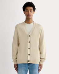The Classic Cardigan in Everyday Cotton | Desert Sand / Natural
